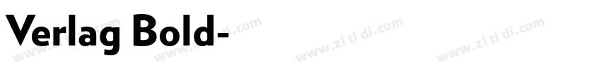 Verlag Bold字体转换